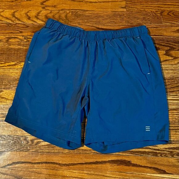 Free Fly Breeze Active Shorts. Legion Blue (Dark Teal). Size Large. - Picture 1 of 7